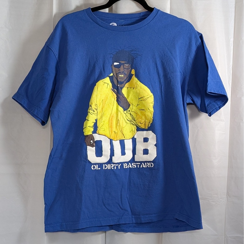Ol Dirty Bastard ODB Graphic T-Shirt Blue Sz XL Short Sleeve Tee Rap Hop Hop
